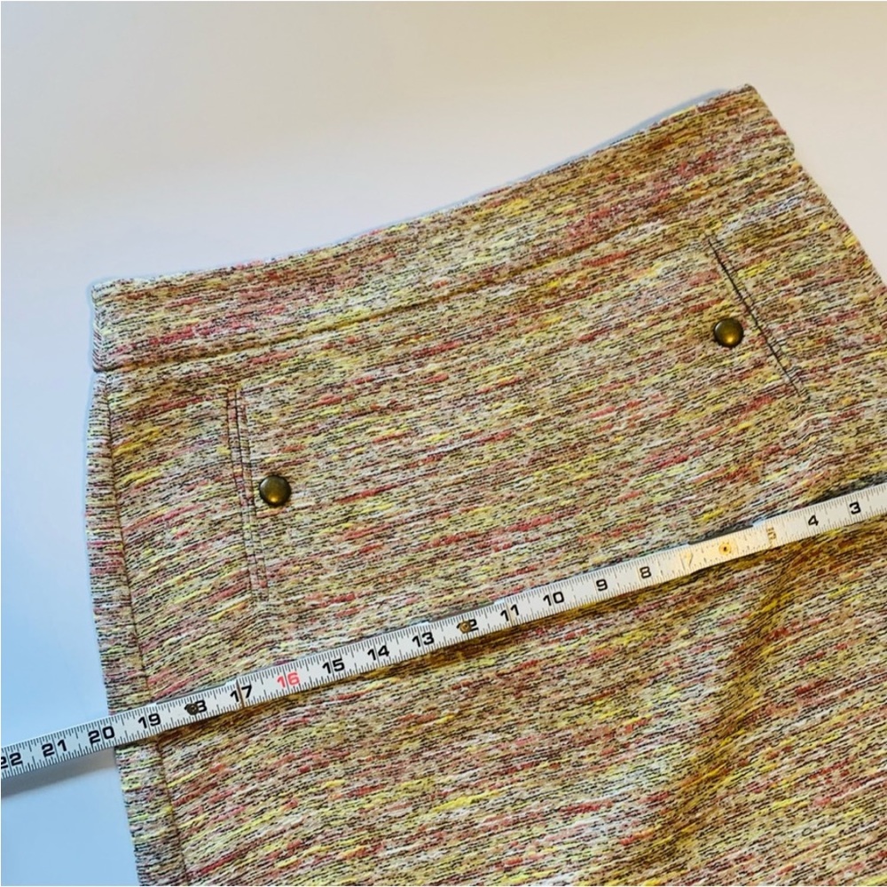 Ann Taylor Loft Multi Color Tweed Pocket Shift Skirt Size 6 Clueless Preppy - Picture 8 of 13